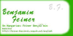 benjamin feiner business card